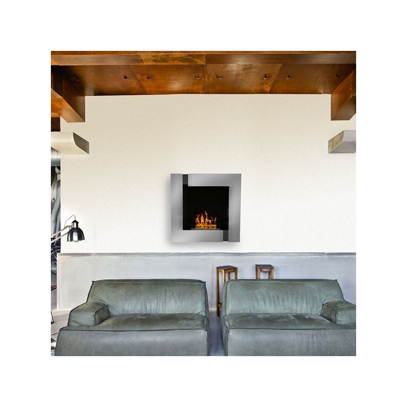 Cheminée murale inox Quadrinox Couleur Inox brossé