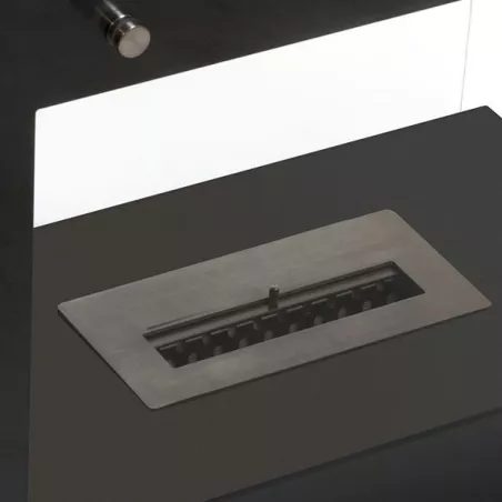 Cheminée bio à l'éthanol Torino, à poser au sol Couleur Noir
