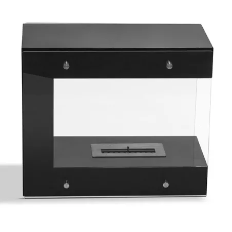 Torino floor-standing ethanol design fireplace Colour Black