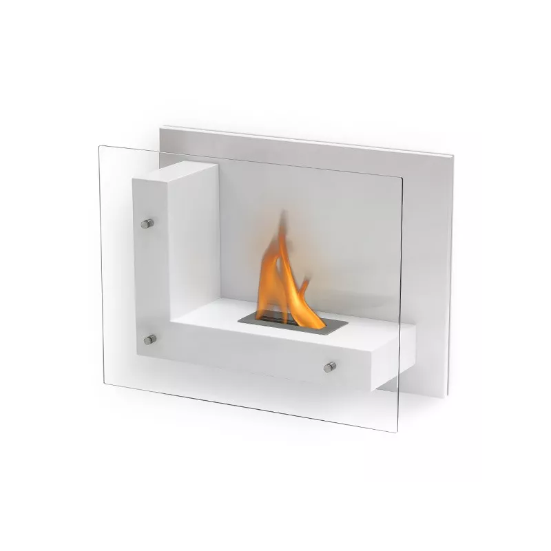 Cheminée éthanol stylée Brisbane, 2700 watts Couleur Blanc