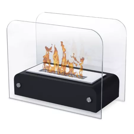Toast table top ethanol fireplace, mini fireplace Colour Black
