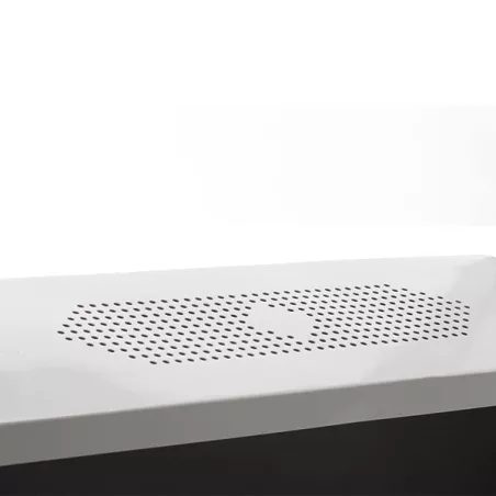 Comète White 2-Burner Wall-Mounted Fireplace Colour White