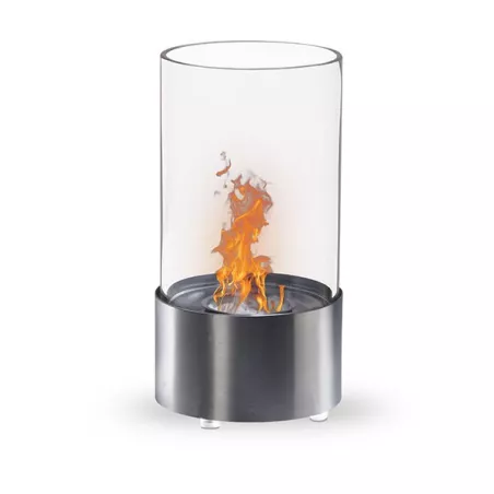 Mini poêle bio Lutèce, foyer rond en inox Couleur Inox brossé