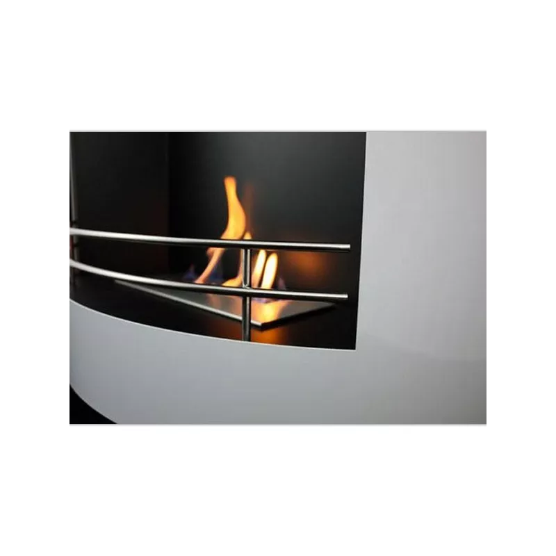 Harmonie 3 kW Open Wall-Mounted Stove Colour White Burner 2.2L/4kW