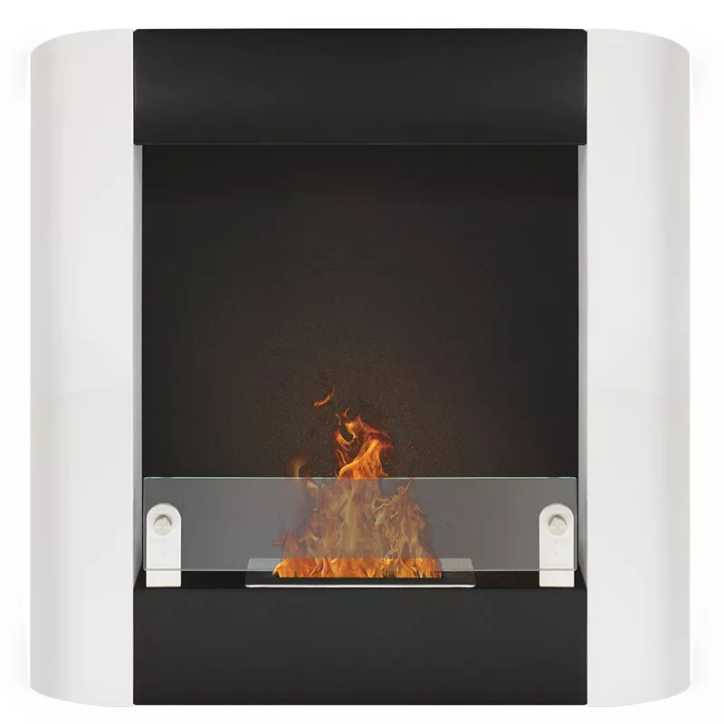 Romaethanol fireplace with two burners