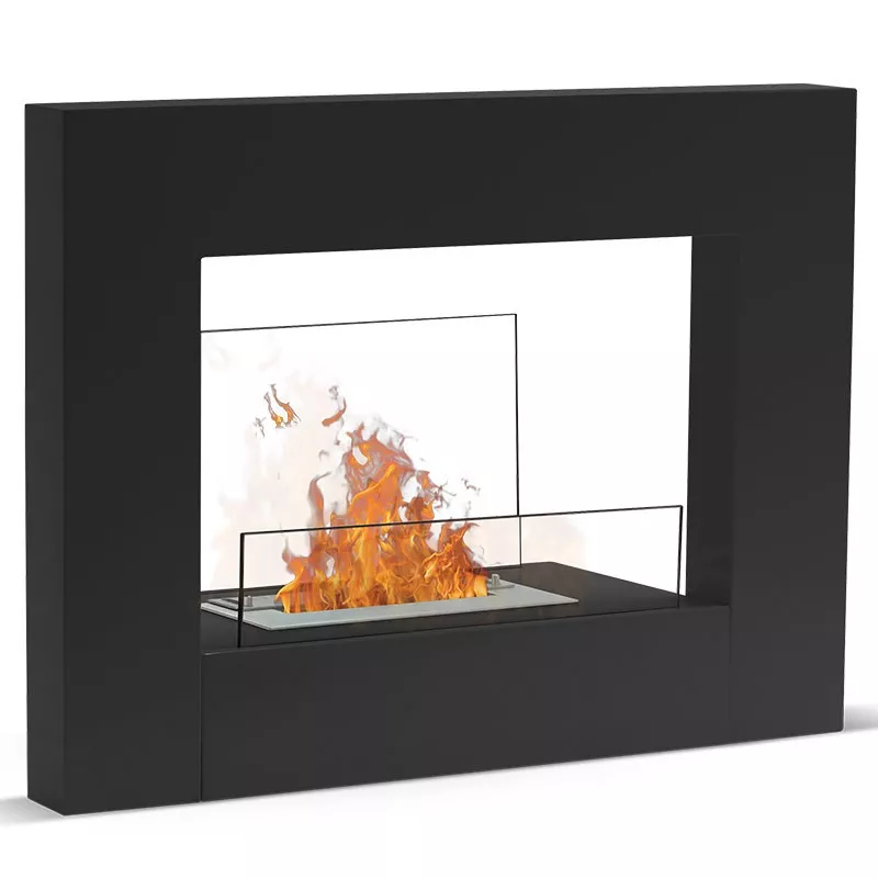 Chauffage ethanol design Lungo Couleur Noir Brûleur 1.5L/3kW