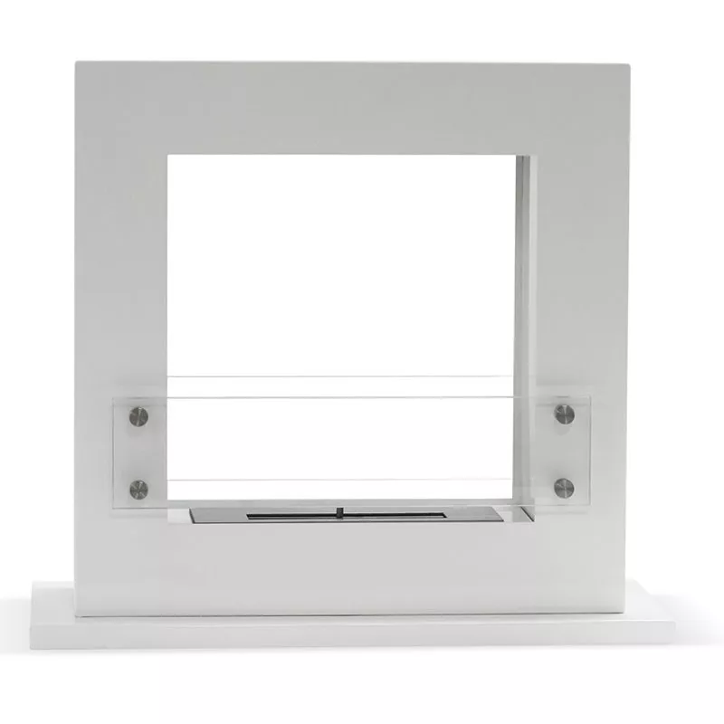 Arche square ethanol fireplace, 70 x 60 x 35 cm Colour White