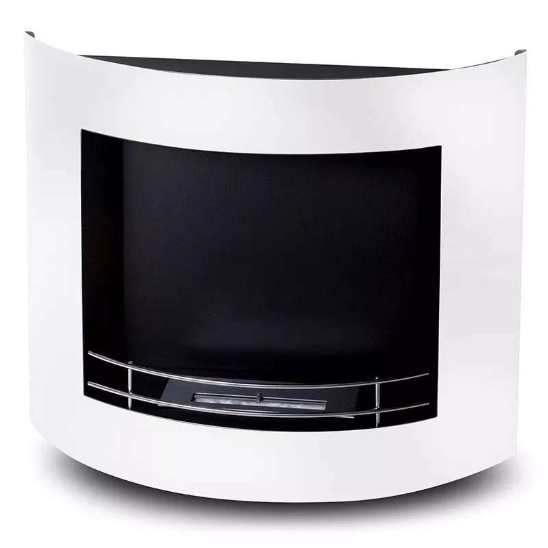 Harmonie 3 kW Open Wall-Mounted Stove Colour White Burner 2.2L/4kW