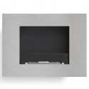 Foyer mural ouvert bio ethanol Firenox 3kW. Couleur Inox brossé