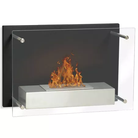 Cheminée murale éthanol Como 2.7 kW Couleur Noir