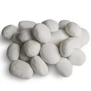 Decorative pebbles for ethanol fireplaces