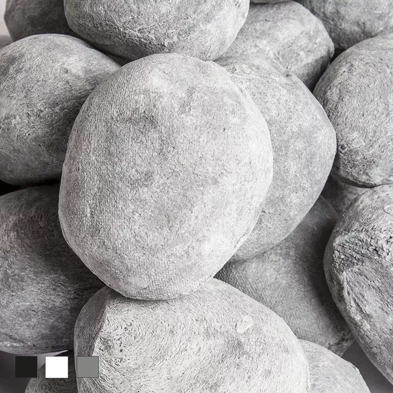 Decorative pebbles for ethanol fireplaces