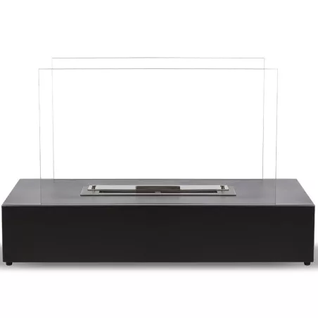 Lena Freestanding Ethanol Fireplace, 80x40x45 cm Colour Black
