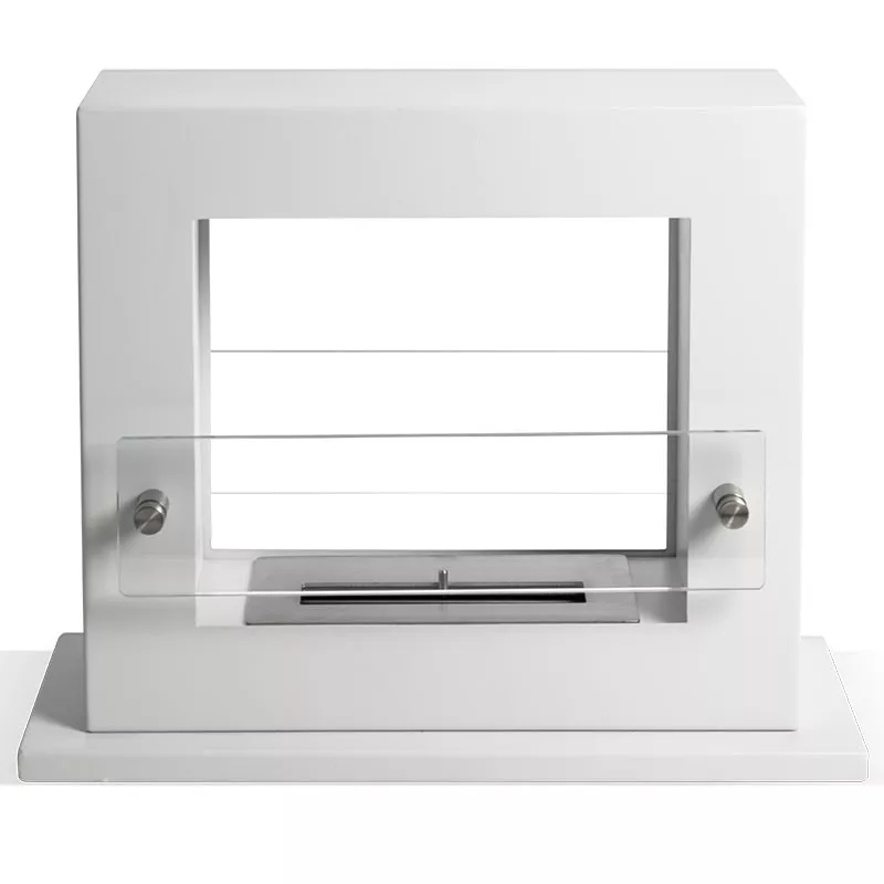 Cheminée mobile bio ethanol Zenith Smart noire mat Couleur Blanc