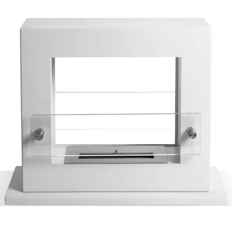 Cheminée mobile bio ethanol Zenith Smart noire mat Couleur Blanc