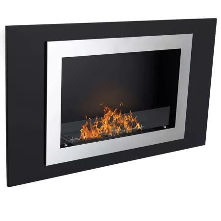 Edimbourg, cheminée murale bio 4.5kW Couleur Noir
