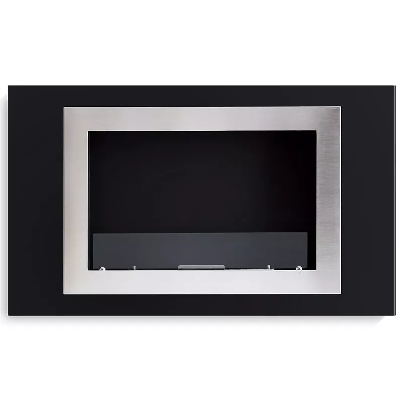 Edimbourg, cheminée murale bio 4.5kW Couleur Noir
