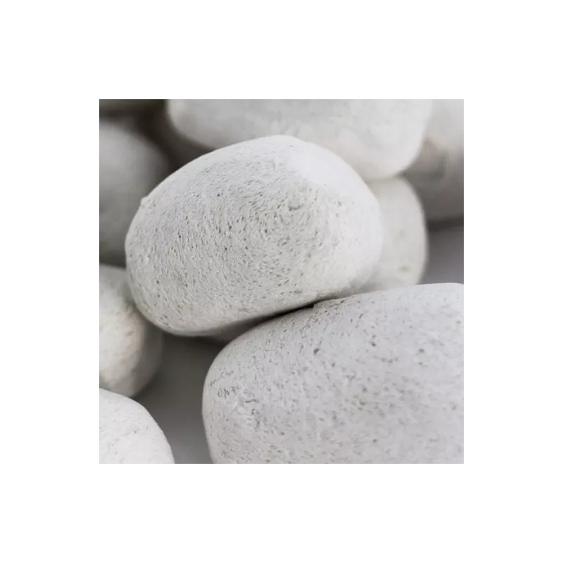 Galets décoratifs cheminée éthanol Couleur Blanc