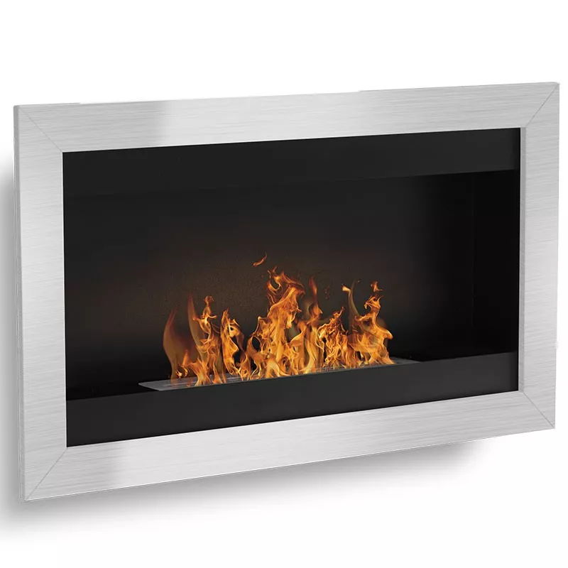 SevenFire 16/9 Wall-Mounted Ethanol Stove, 8 kW Colour Brushed stainless steel Size 1 burner