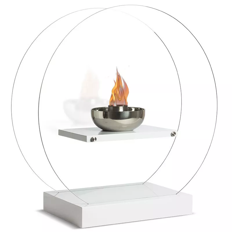 Cheminée éthanol ronde Roundo 2kW Couleur Blanc
