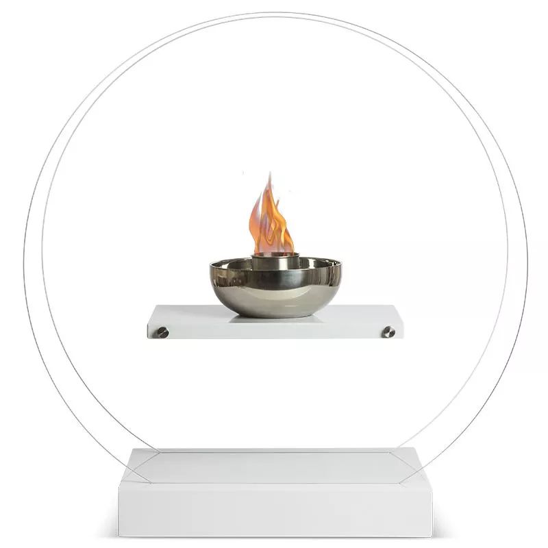 Cheminée éthanol ronde Roundo 2kW Couleur Blanc