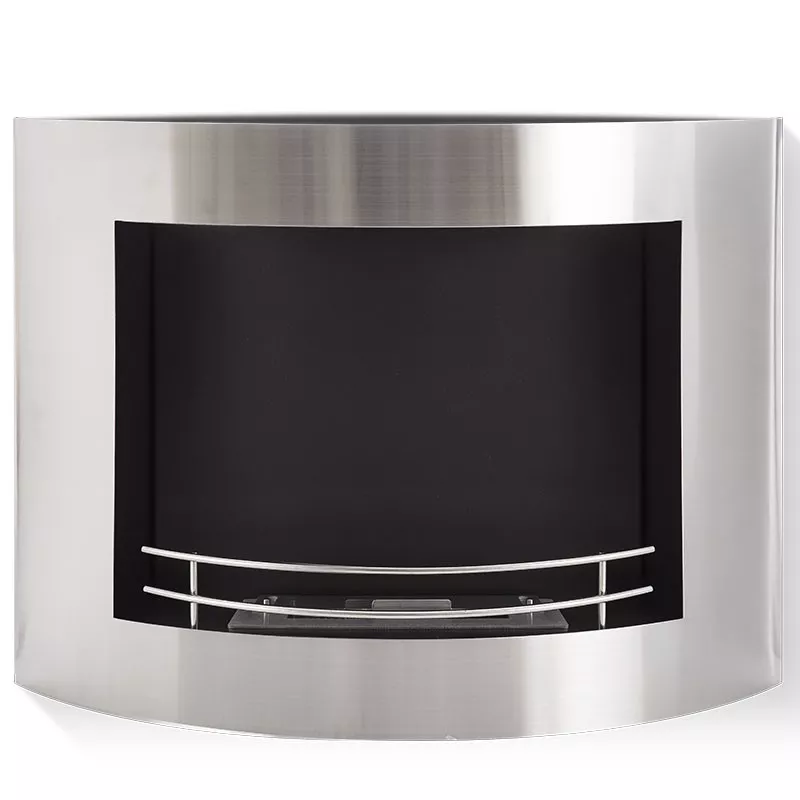 Bio wall fireplace Sotchi 2 kW Colour Brushed stainless steel
