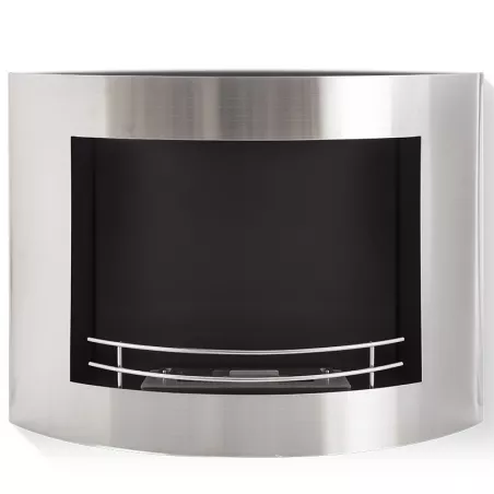 Bio wall fireplace Sotchi 2 kW Colour Brushed stainless steel