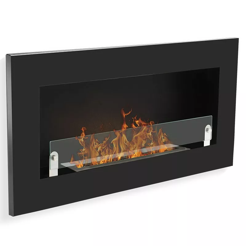 Cheminée bio éthanol murale Novo Couleur Noir