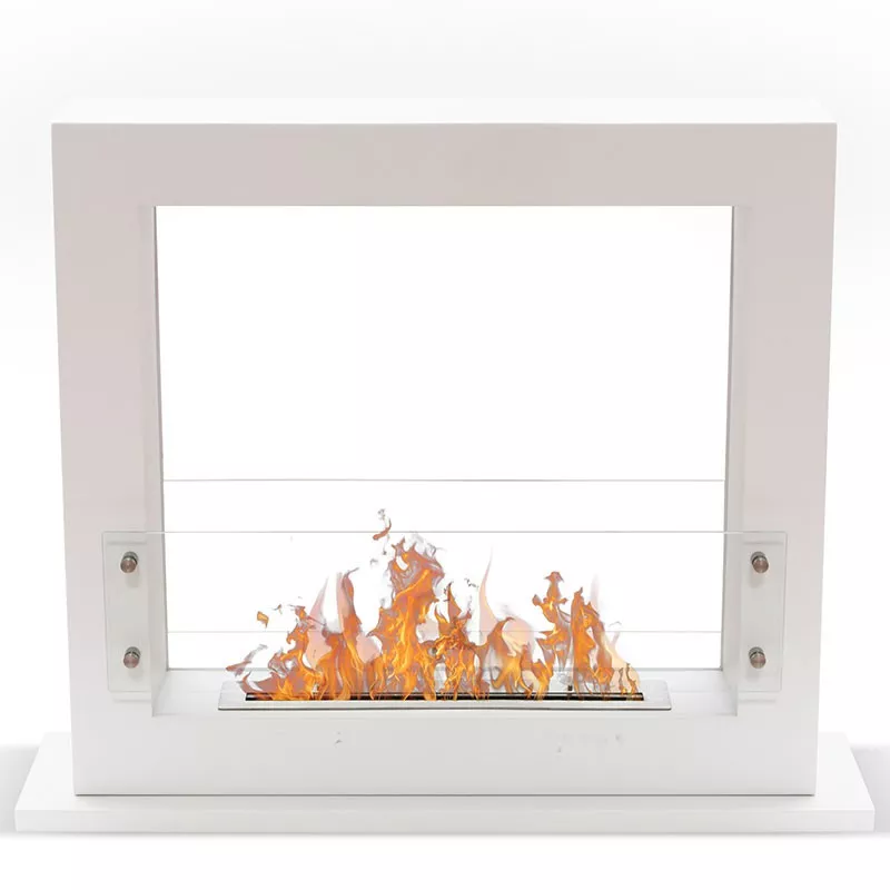 Foyer à poser bioéthanol grand format Zenith XL Couleur Blanc Taille 1 brûleur