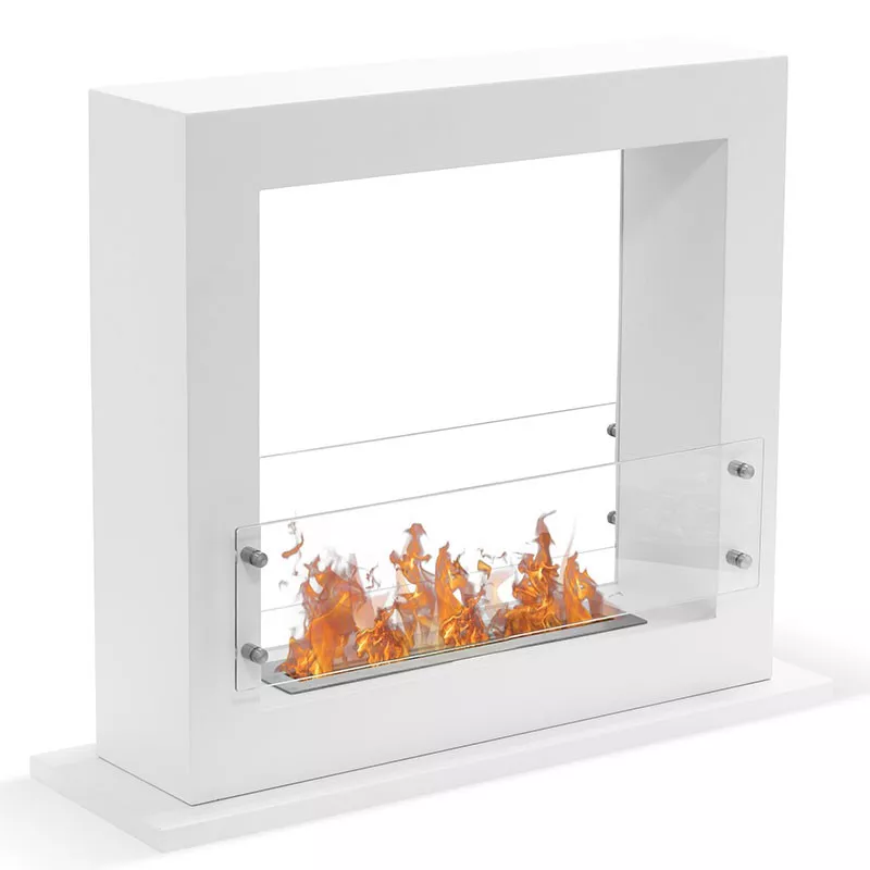 Foyer à poser bioéthanol grand format Zenith XL Couleur Blanc Taille 1 brûleur