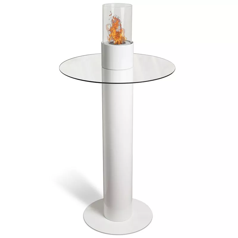 Table à éthanol sur pied Bistro Couleur Blanc