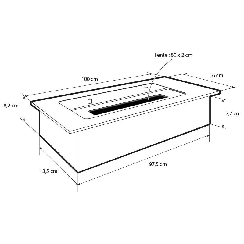 9 kW auxiliary heater, 100 cm wide
