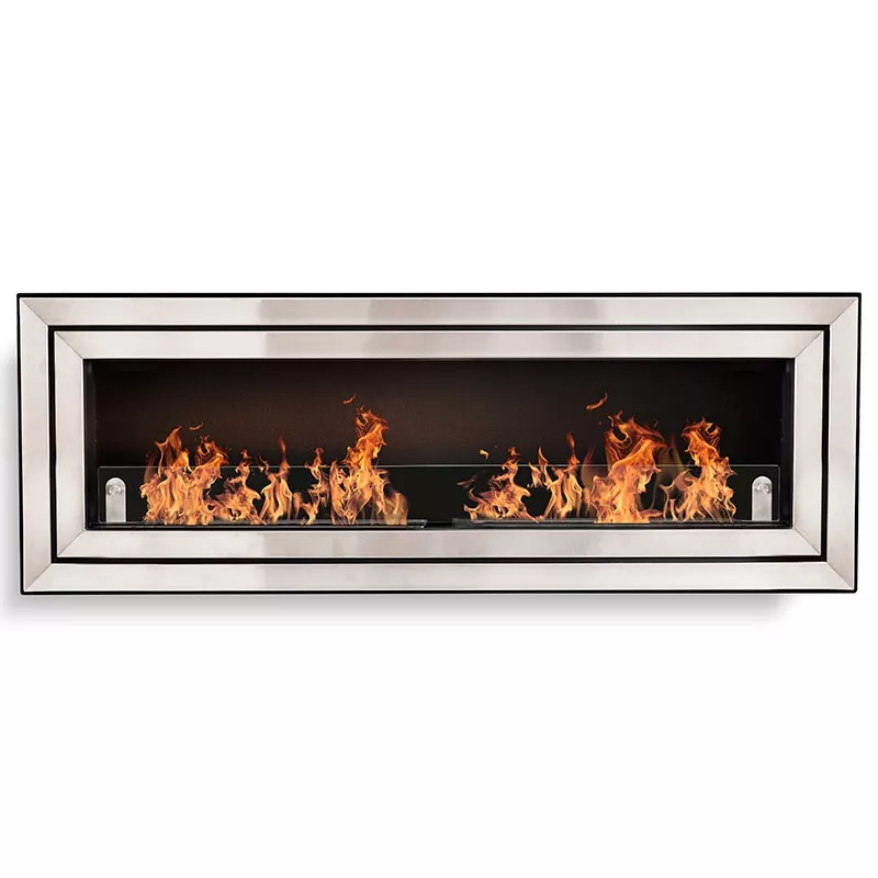 Ambre XL ethanol fireplace Colour Brushed stainless steel Size 2 burners