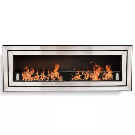Ambre XL ethanol fireplace Colour Brushed stainless steel Size 2 burners
