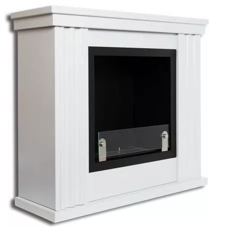 Cheminée bio-éthanol type Haussmannienne Couleur Blanc