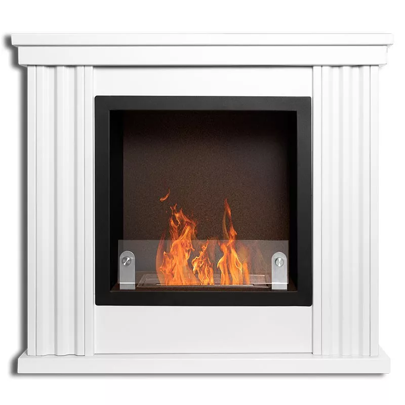 Cheminée bio-éthanol type Haussmannienne Couleur Blanc