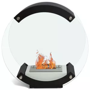 Circle, il caminetto a bioetanolo rotondo e nero