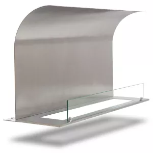 2 brushed stainless steel plates for a bioethanol burner