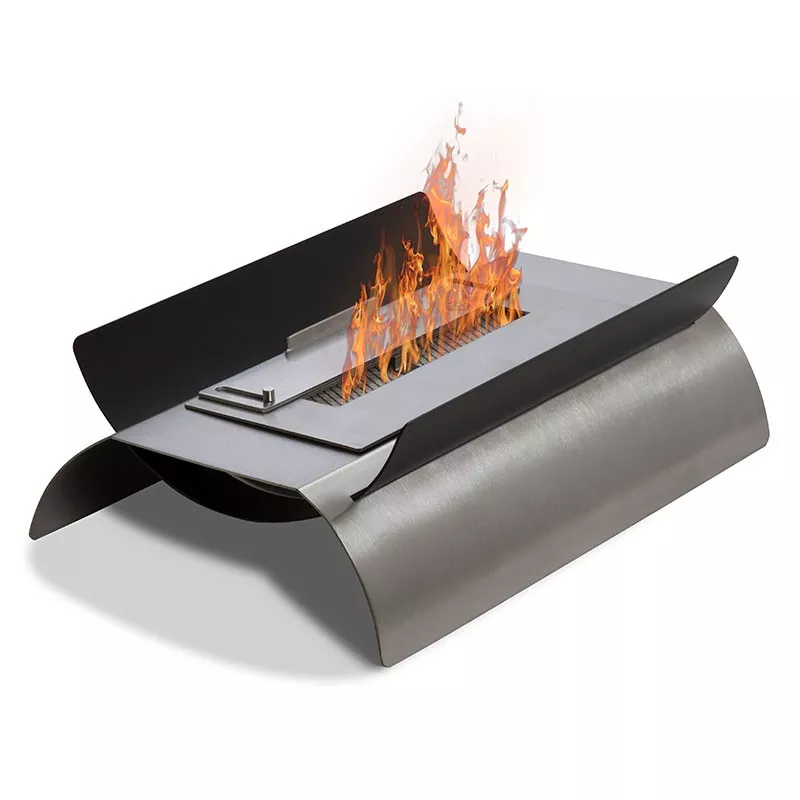 Accadia ethanol table fireplace Colour Brushed stainless steel