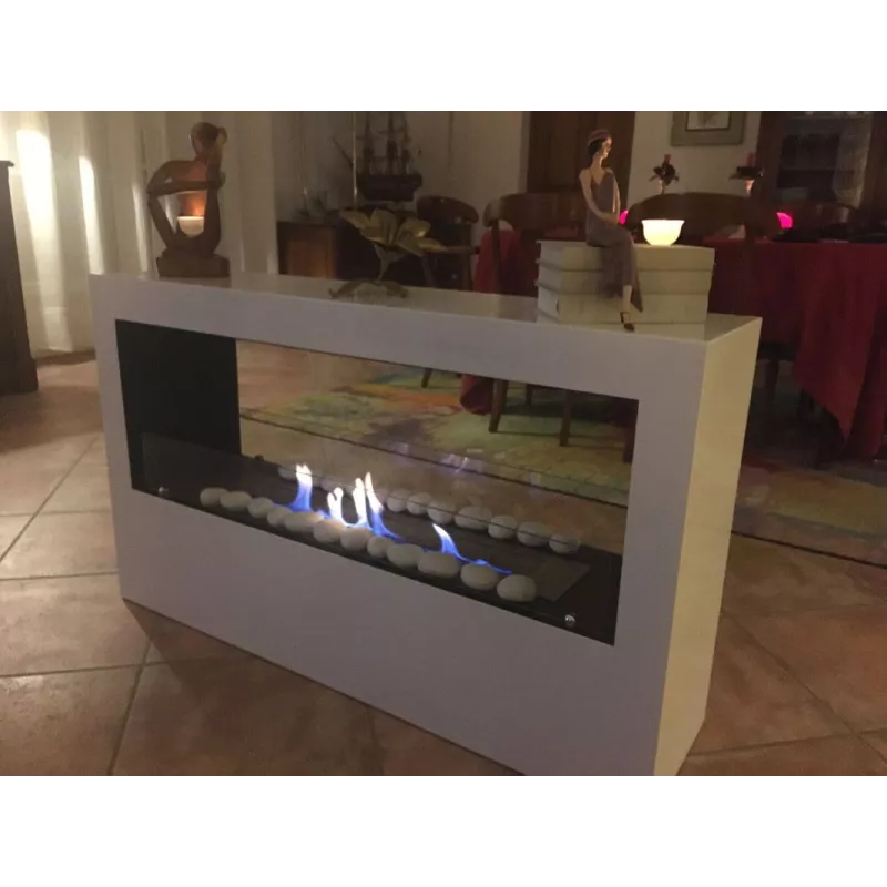 Andromede XXL Organic Freestanding Fireplace, 5.4 kW Colour White