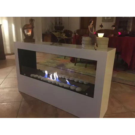 Andromede XXL Organic Freestanding Fireplace, 5.4 kW Colour White