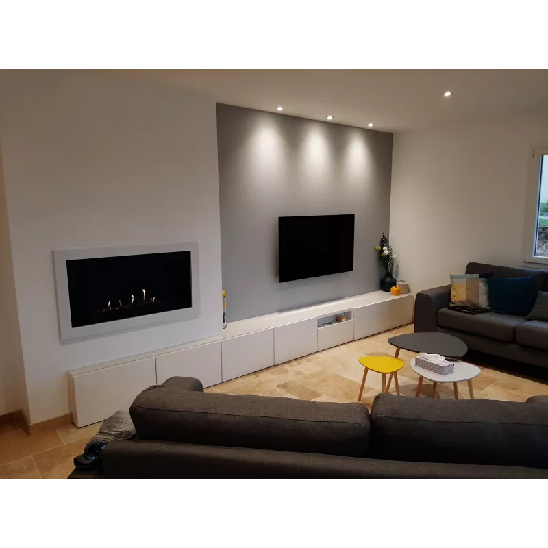 SevenFire 16/9 Wall-Mounted Ethanol Stove, 8 kW Colour Brushed stainless steel Size 1 burner