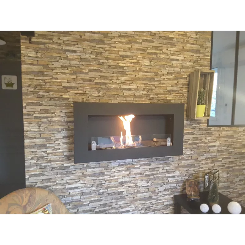 Cheminée bio éthanol murale Novo Couleur Noir