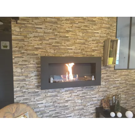 Cheminée bio éthanol murale Novo Couleur Noir