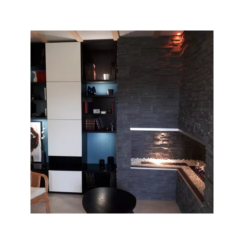 120-cm Ethanol Fireplace for a Custom-Made Fireplace Insert