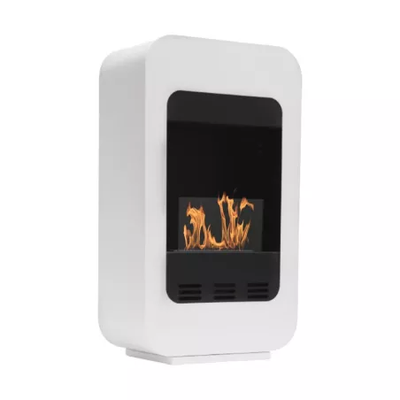 Bagheria Floor-Standing Ethanol Fireplace Colour White