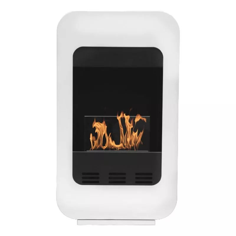 Bagheria Floor-Standing Ethanol Fireplace Colour White