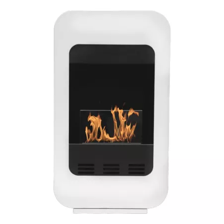 Bagheria Floor-Standing Ethanol Fireplace Colour White