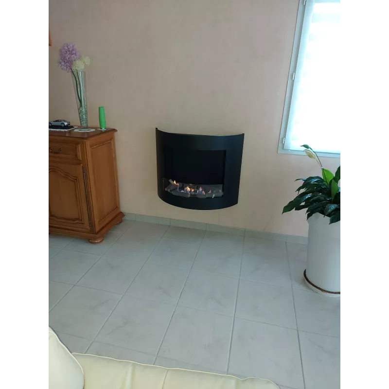 Harmonie 3 kW Open Wall-Mounted Stove Colour White Burner 2.2L/4kW