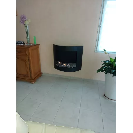 Harmonie 3 kW Open Wall-Mounted Stove Colour White Burner 2.2L/4kW